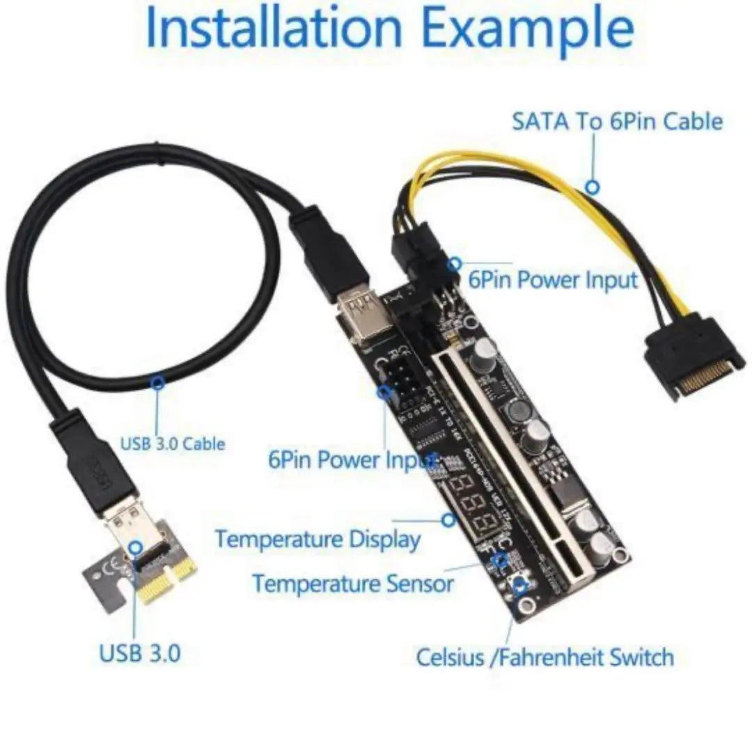 ✨ 4 sets PCIE riser 1X -16X | ✨4セット PCIEライザー 1X～16X