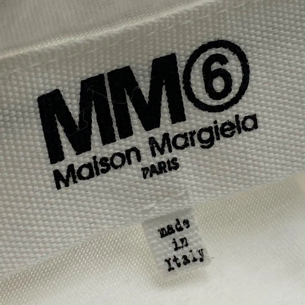 MM6 T -shirt cut -and -saw studs White size S