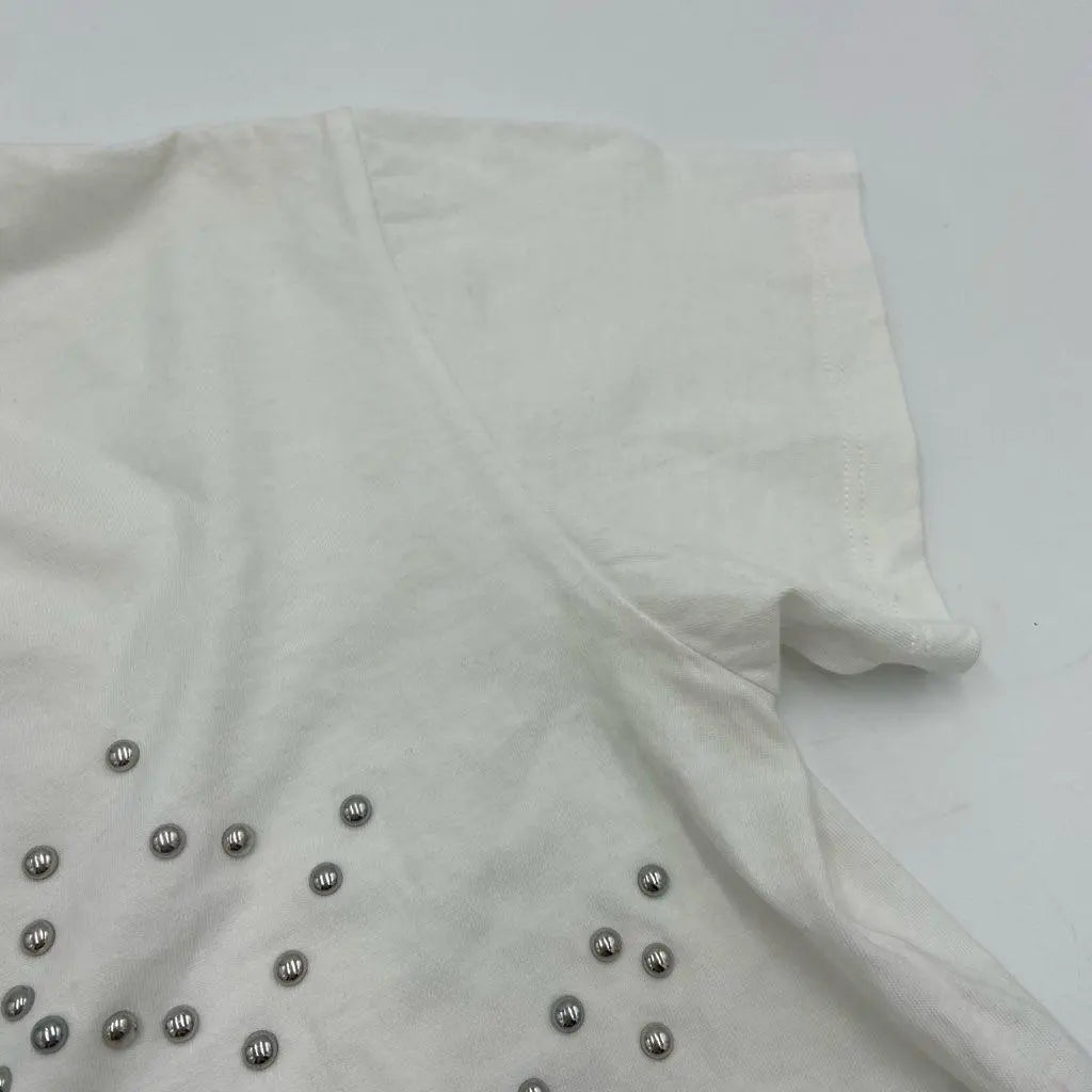 MM6 T -shirt cut -and -saw studs White size S