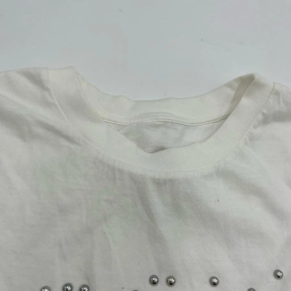 MM6 T -shirt cut -and -saw studs White size S