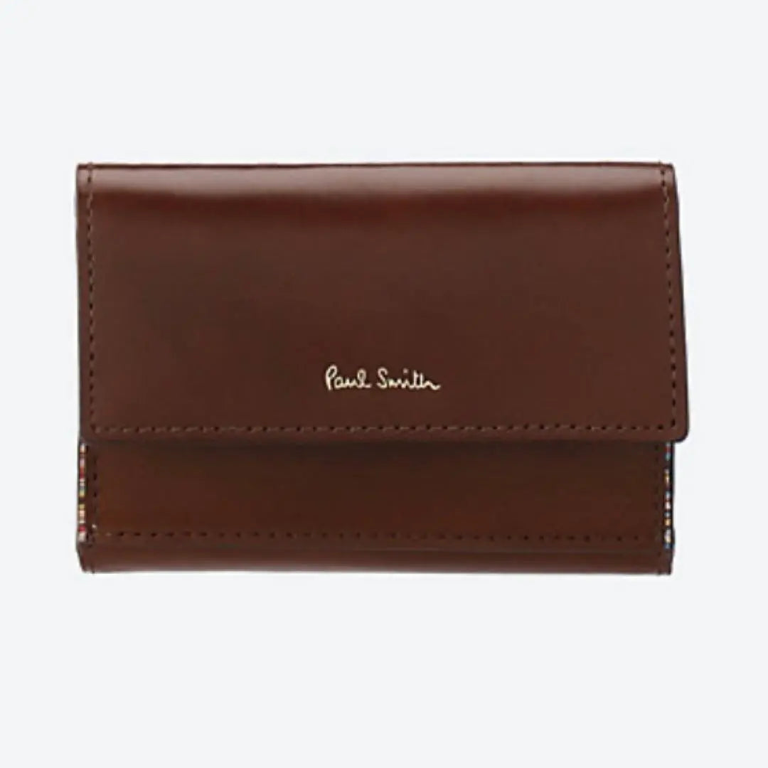 Estuche para llaves con monedero de cuero Luxe Shine de PaulSmith en piel de vacuno burdeos