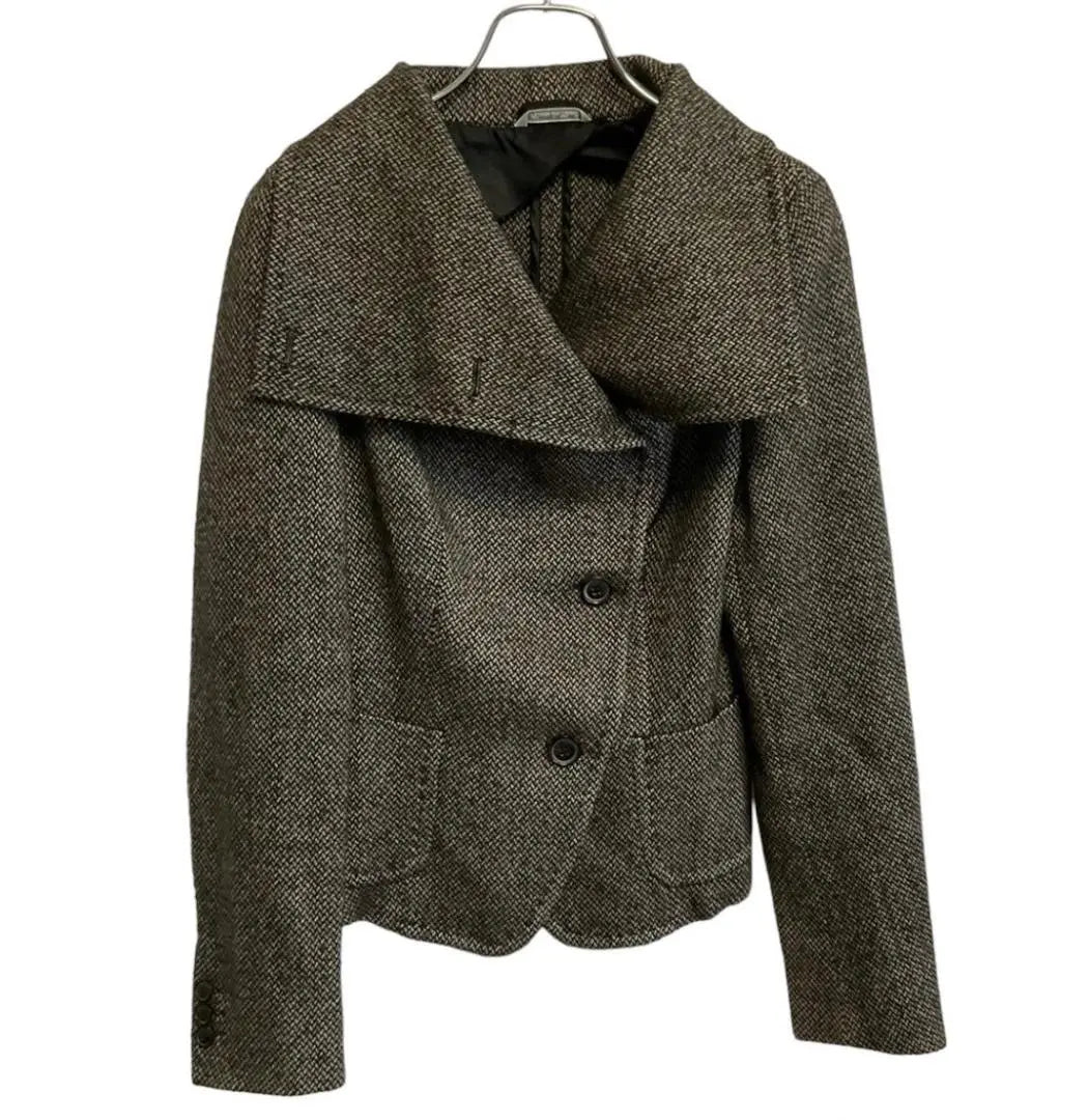 Max Mara Tailored Jacket Silver Tag All Over Pattern Tweed Cashmere Blend