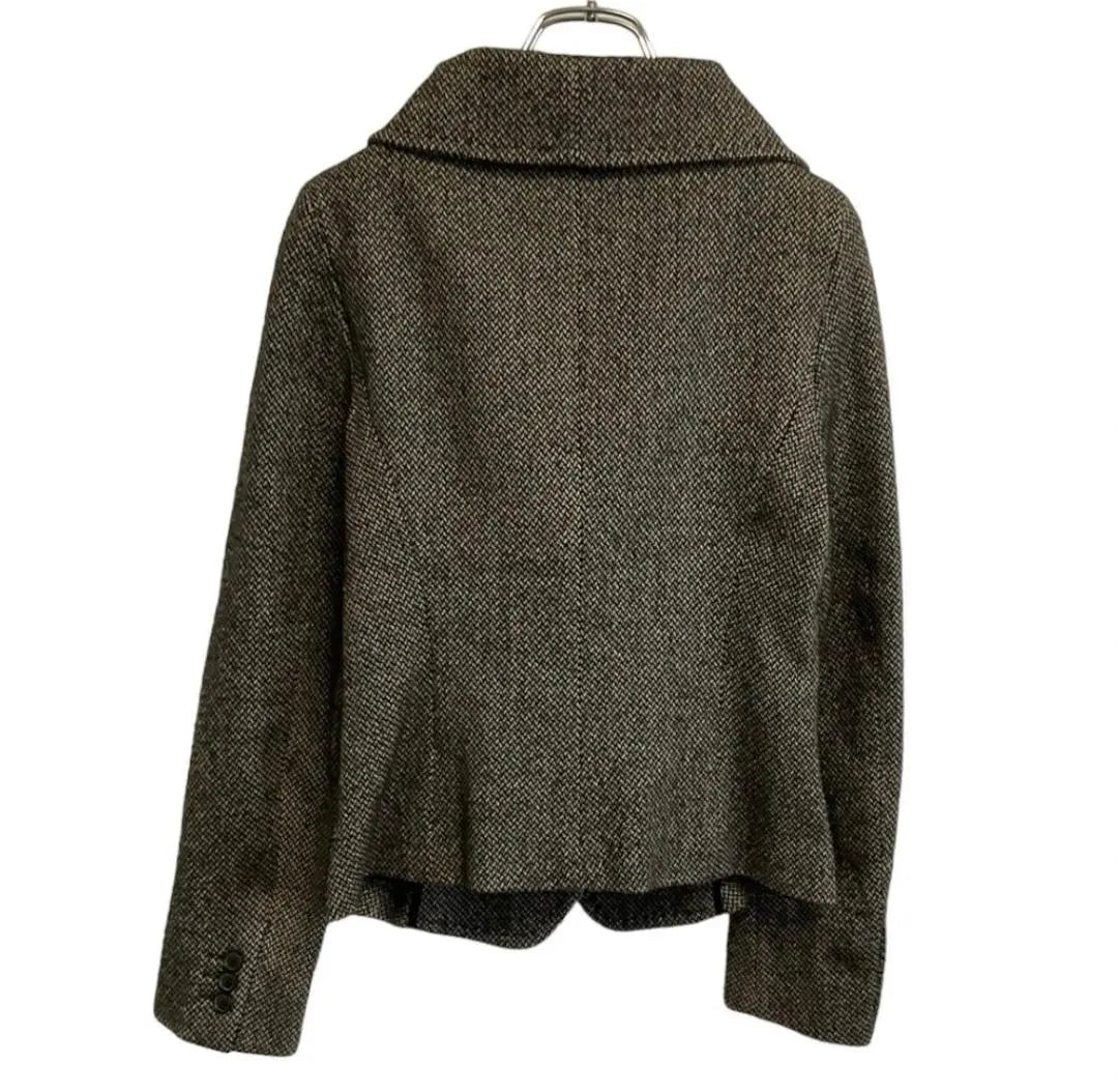 Chaqueta entallada Max Mara con etiqueta plateada y estampado integral de tweed y mezcla de cachemira