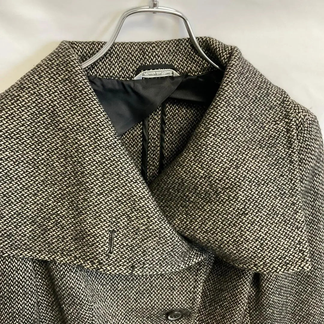 Chaqueta entallada Max Mara con etiqueta plateada y estampado integral de tweed y mezcla de cachemira