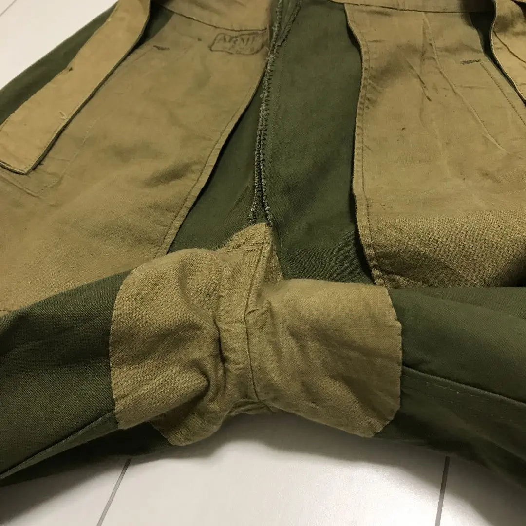 50's vintage vintage clothing! French military real rare women's military trousers