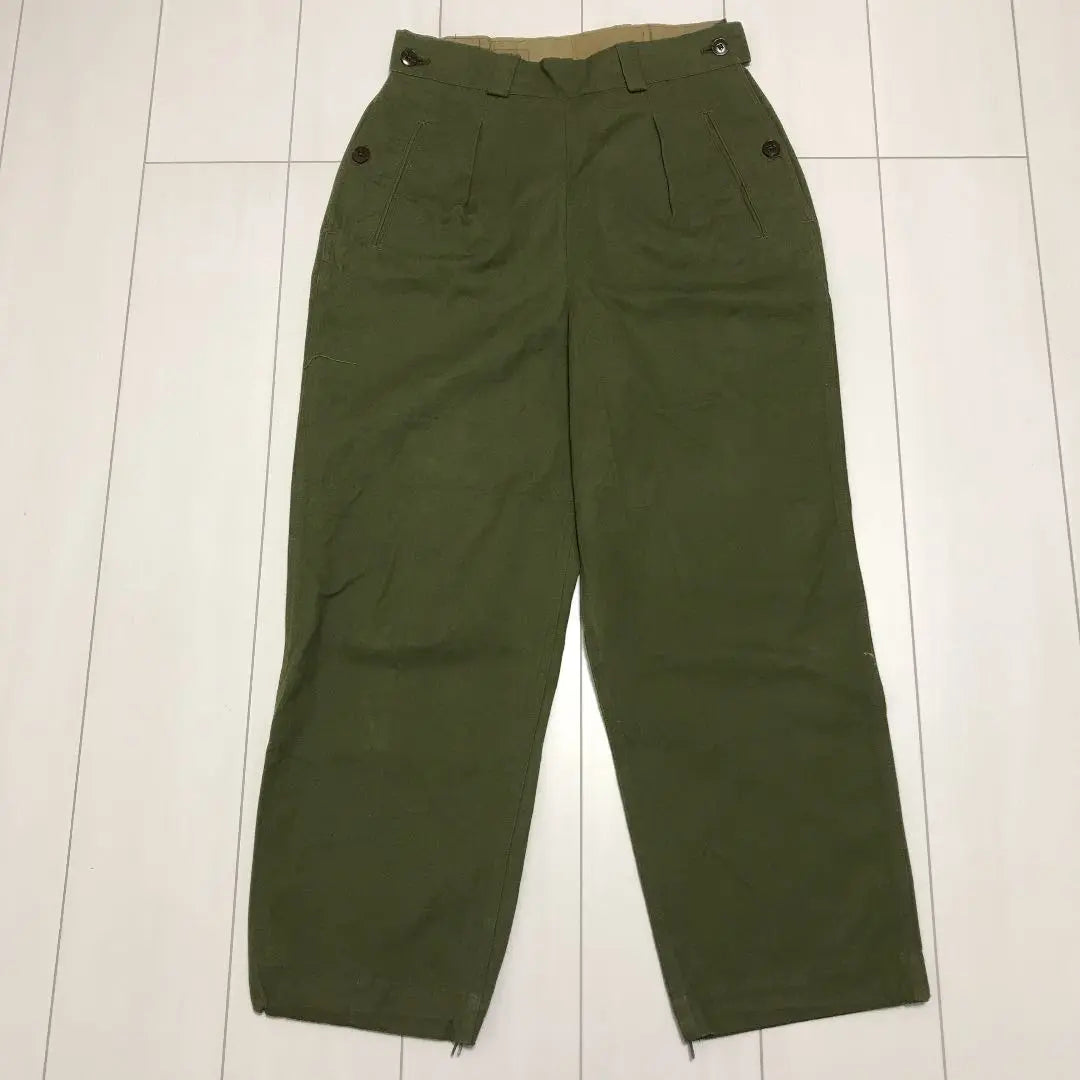 50's vintage vintage clothing! French military real rare women's military trousers