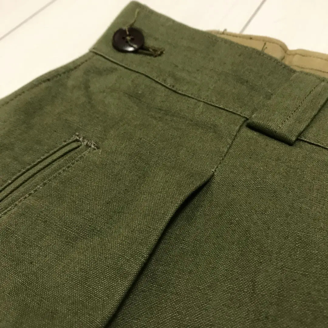 50's vintage vintage clothing! French military real rare women's military trousers