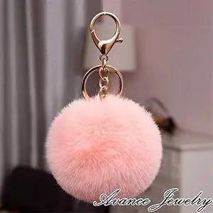 ❤️Fluffy [Fur Charm Pink] Keychain Bag Charm Cute