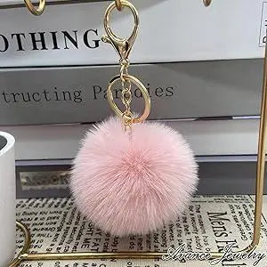 ❤️Fluffy [Fur Charm Pink] Keychain Bag Charm Cute