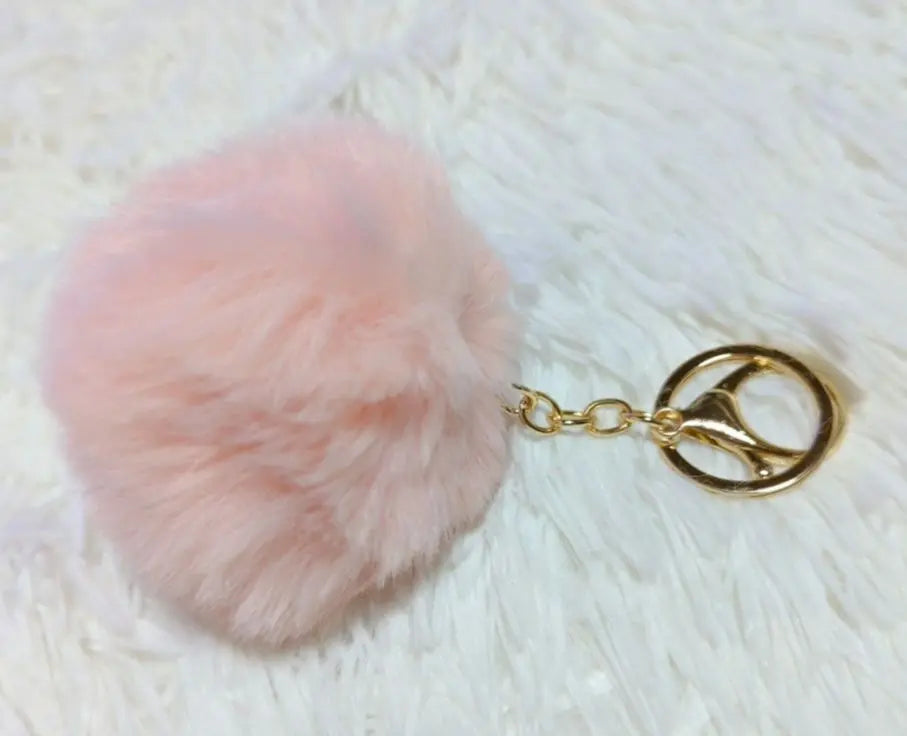 ❤️Fluffy [Fur Charm Pink] Keychain Bag Charm Cute