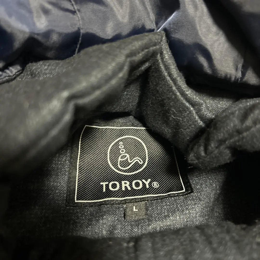 Toroy down jacket L size dark gray