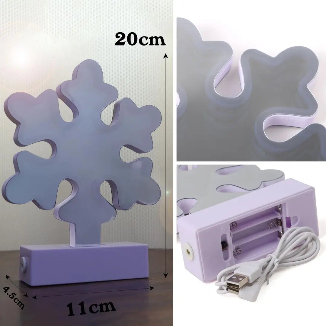 DERAYEE Christmas Table Light Tabletop Proof Decoration Illumination Snowflake