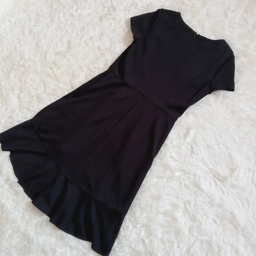 LAURA ASHLEY Vestido largo corte A negro L