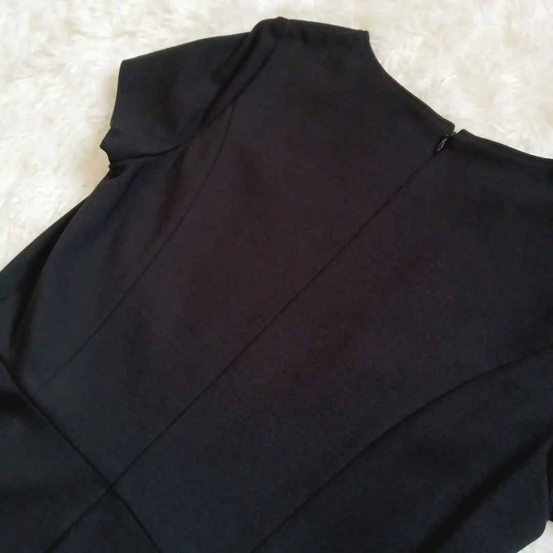 LAURA ASHLEY Vestido largo corte A negro L