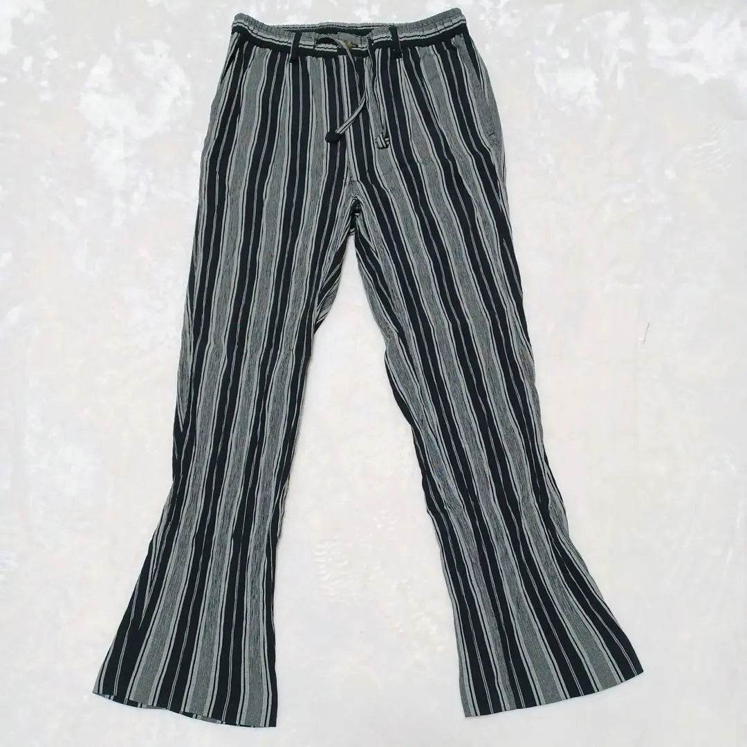 ∮/Anti -second -handwear/fragrance pants/M/stripes/black & gray/boot cuts