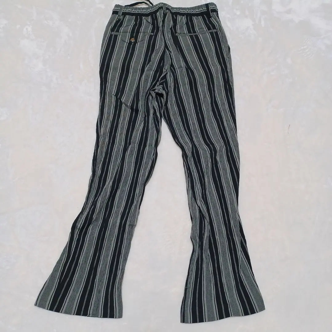 ∮/Anti -second -handwear/fragrance pants/M/stripes/black & gray/boot cuts