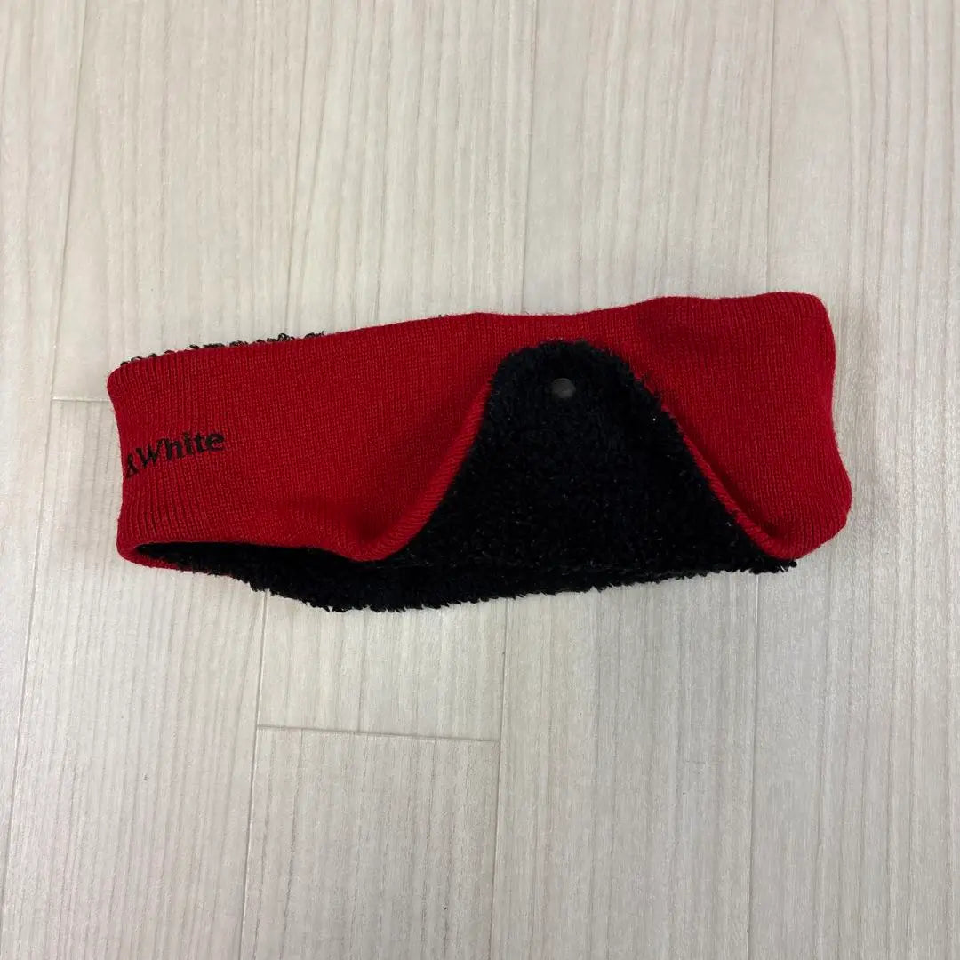 Black & White Hairband Hat Boa Red/Black Coldproof