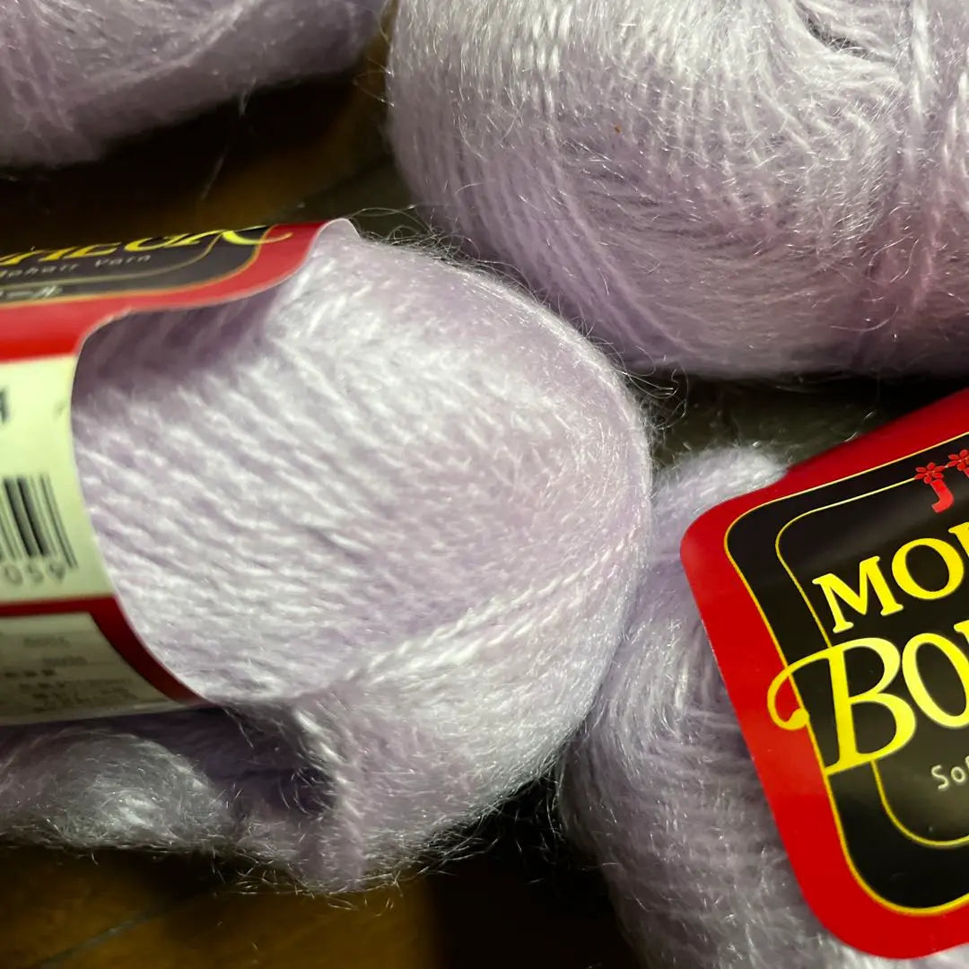 Hilo mohair bonheur, 2 ovillos y unos 80g