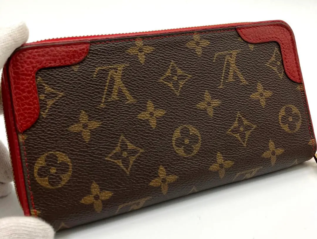 ⭐️ Hermosa billetera con cremallera Monogram de Louis Vuitton Billetera larga Retiro