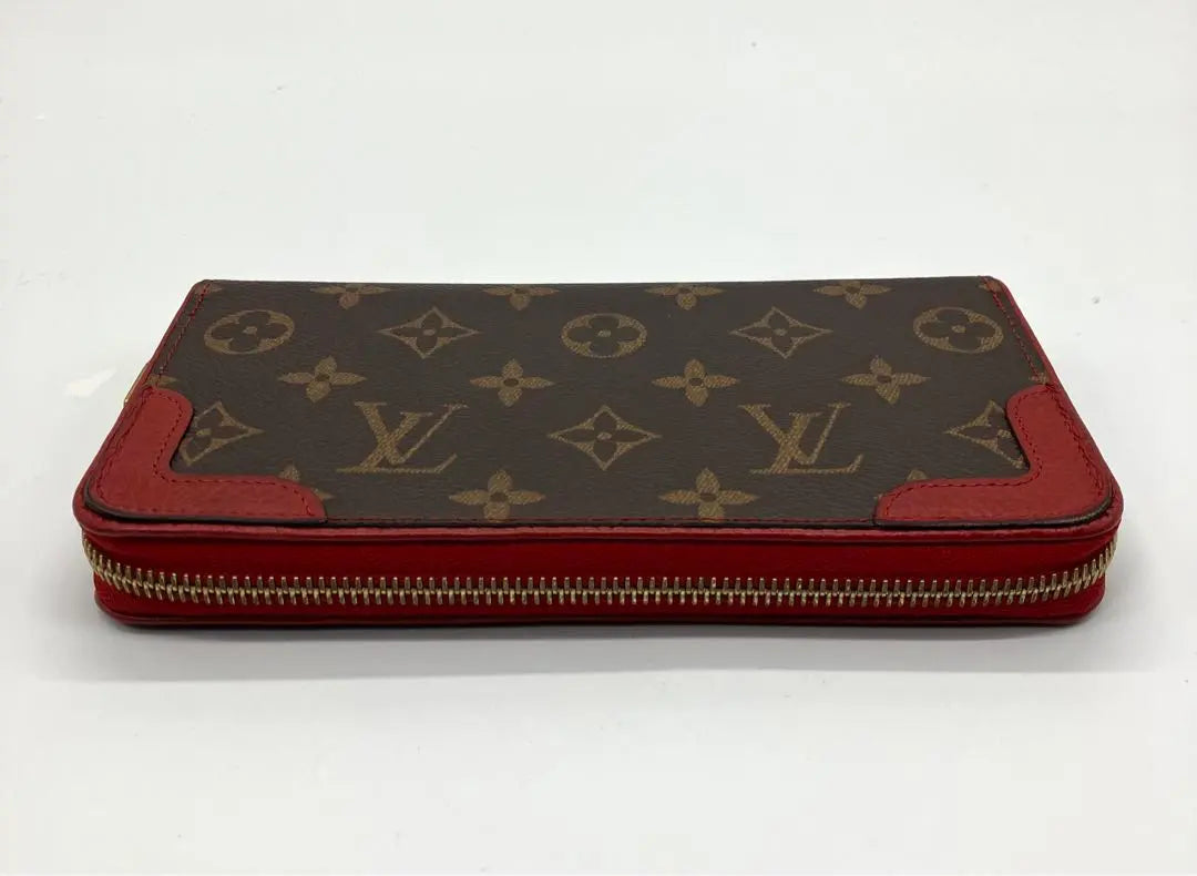 ⭐️ Hermosa billetera con cremallera Monogram de Louis Vuitton Billetera larga Retiro