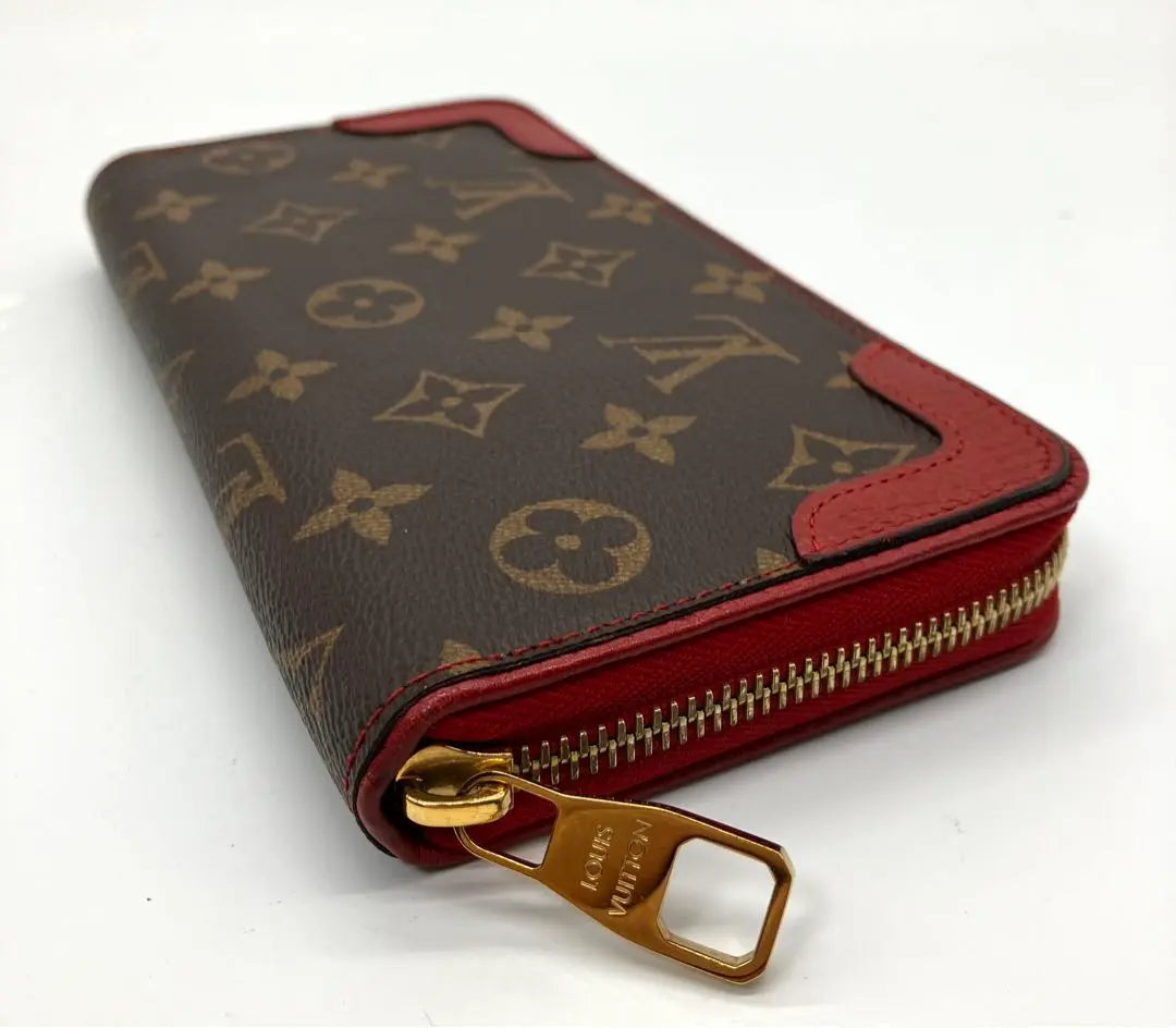 ⭐️ Hermosa billetera con cremallera Monogram de Louis Vuitton Billetera larga Retiro