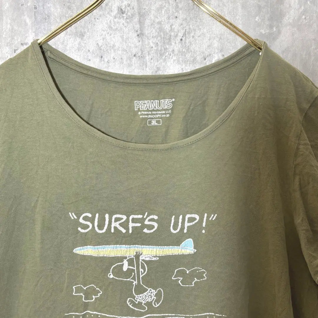 ✨ Rare/Defective ✨ Peanuts [3L] T-shirt Snoopy Surf 100% cotton | ✨希少・訳あり✨ ピーナッツ 【3L】 Tシャツ スヌーピー サーフ 綿100％