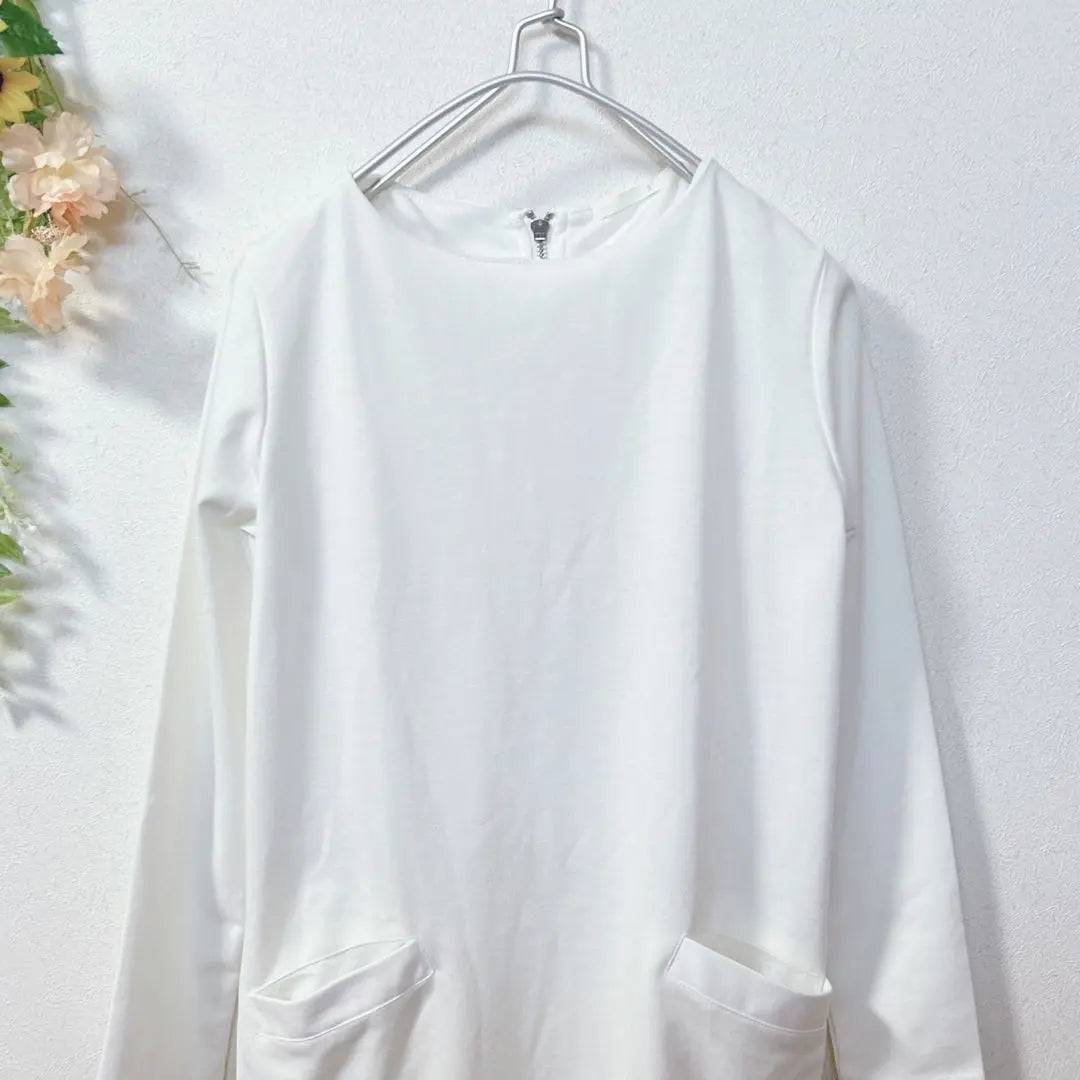 [c1825] GU Women's Tunic Long Sleeve Back Zipper | 【c1825】GU ジーユー　レディース　チュニック　長袖　バックファスナー