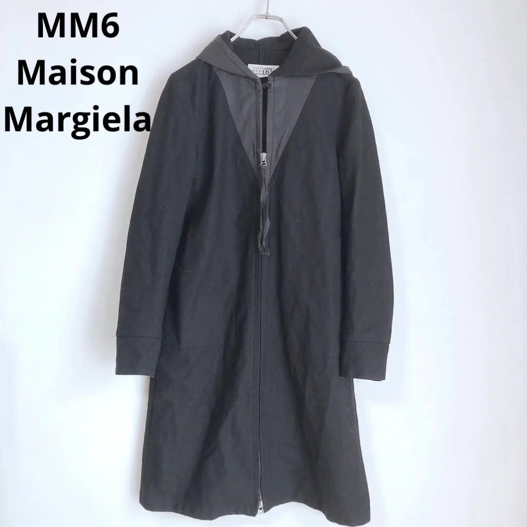 MM 6 Maison Margiela Outerwear Coat Long Coat Hood Black 42