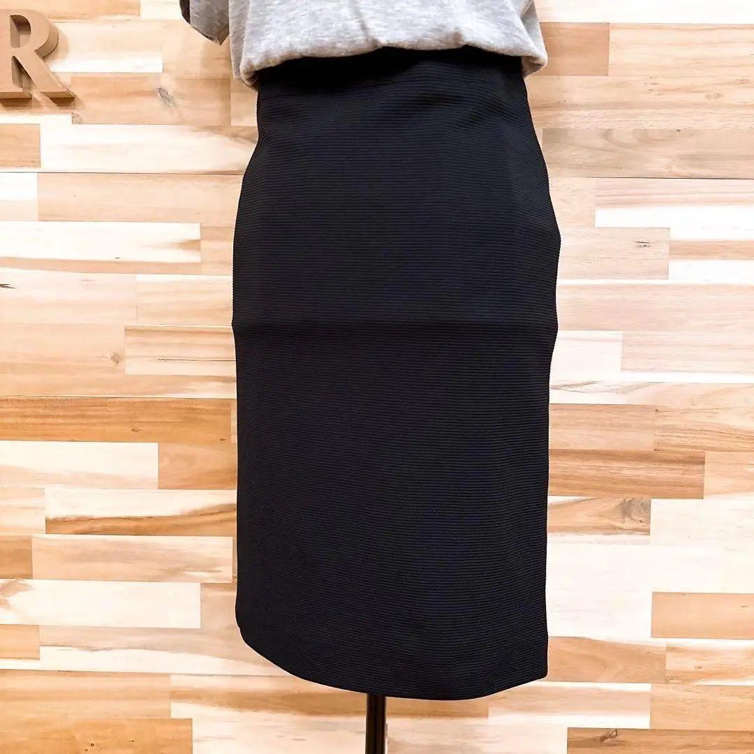 [23 wards] Bicolor switching One -piece knit skirt XS gray x black