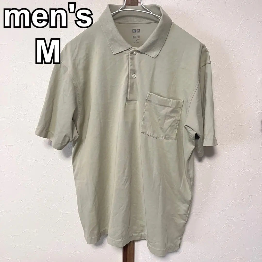 UNIQLO UNIQLO Polo para hombre Airism de manga corta verde claro M