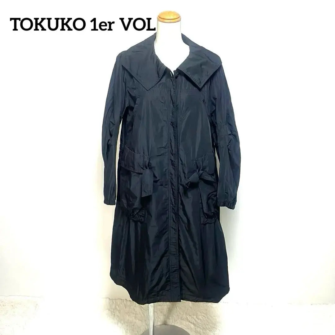 [Extremadamente hermoso] Tokuko Premierevol *Abrigo de primavera largo, cuello ancho, talla 9