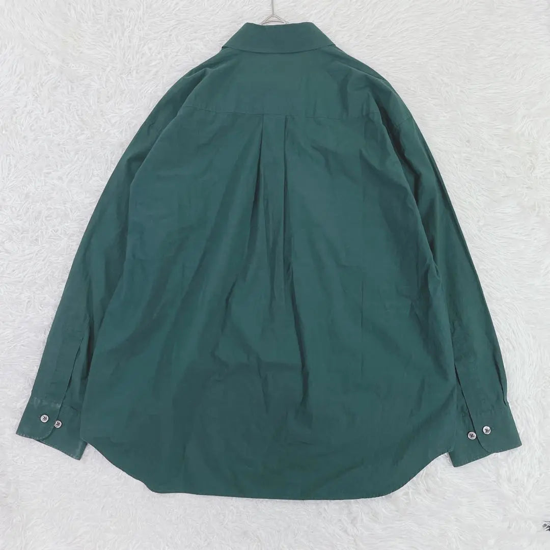 LIDNM◆Ridom OOMI ZARASHI POPLIN SHIRT L Green♪