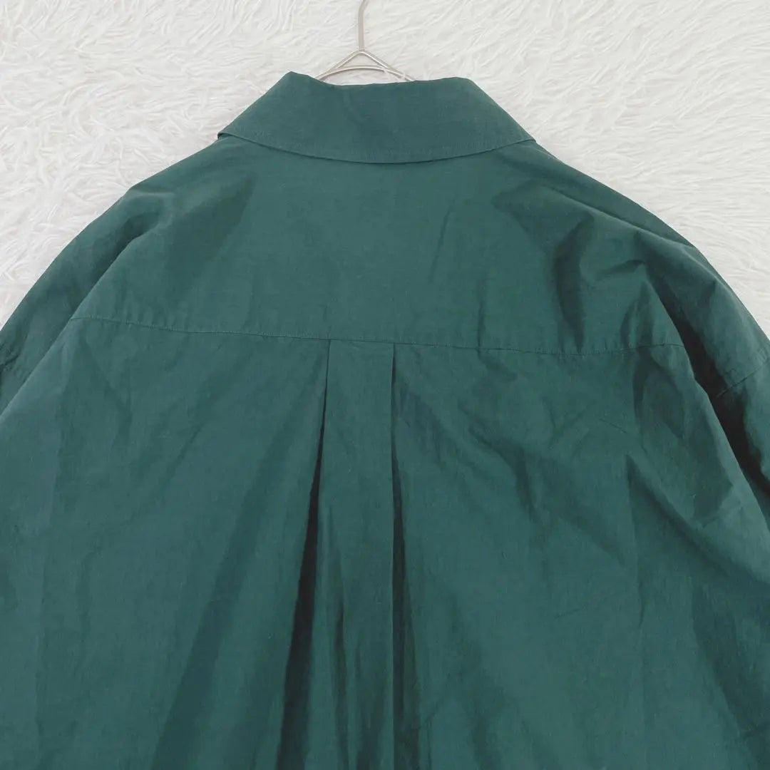 LIDNM◆Ridom OOMI ZARASHI POPLIN SHIRT L Green♪