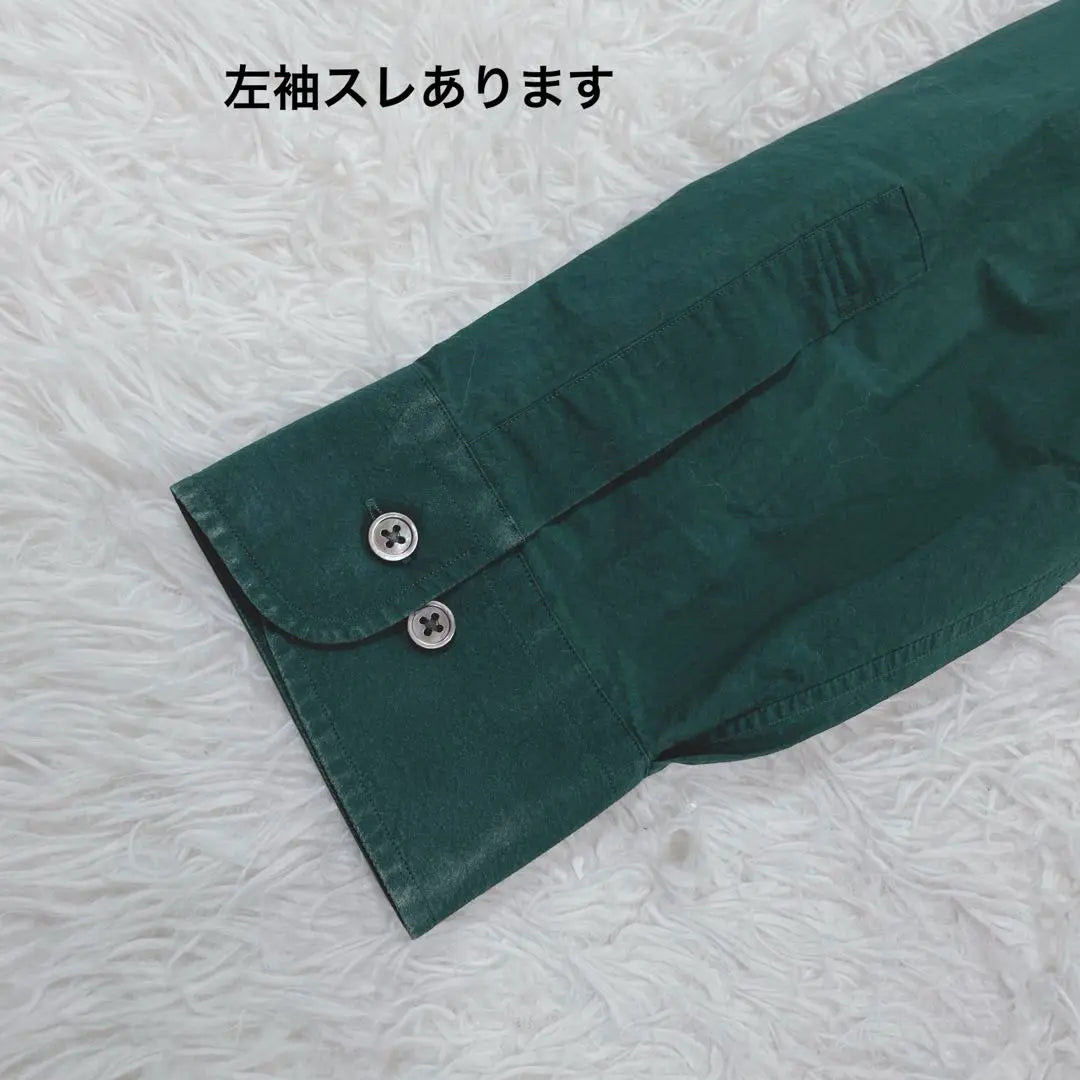 LIDNM◆Ridom OOMI ZARASHI POPLIN SHIRT L Green♪