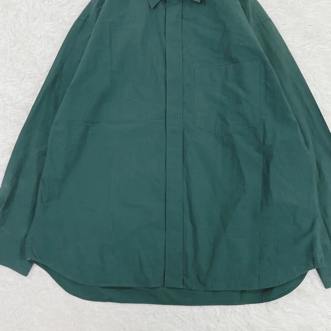 LIDNM◆Ridom OOMI ZARASHI POPLIN SHIRT L Green♪