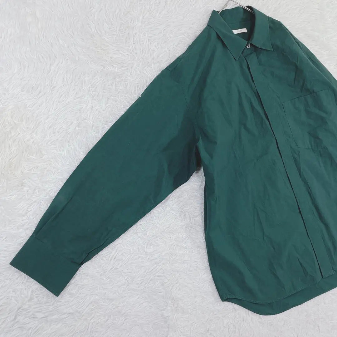 LIDNM◆Ridom OOMI ZARASHI POPLIN SHIRT L Green♪