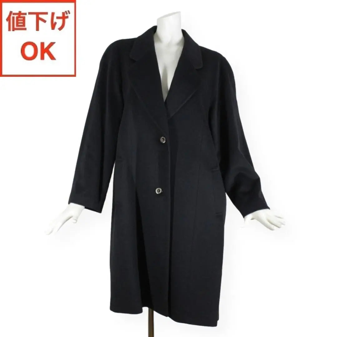 L37 [Like new] Cashmere coat 36 Women's S Black M 100% cashmere