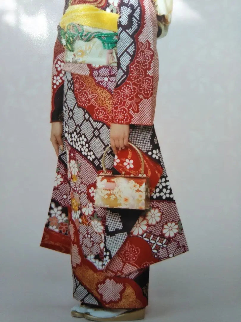 Kimono, seda pura, furisode