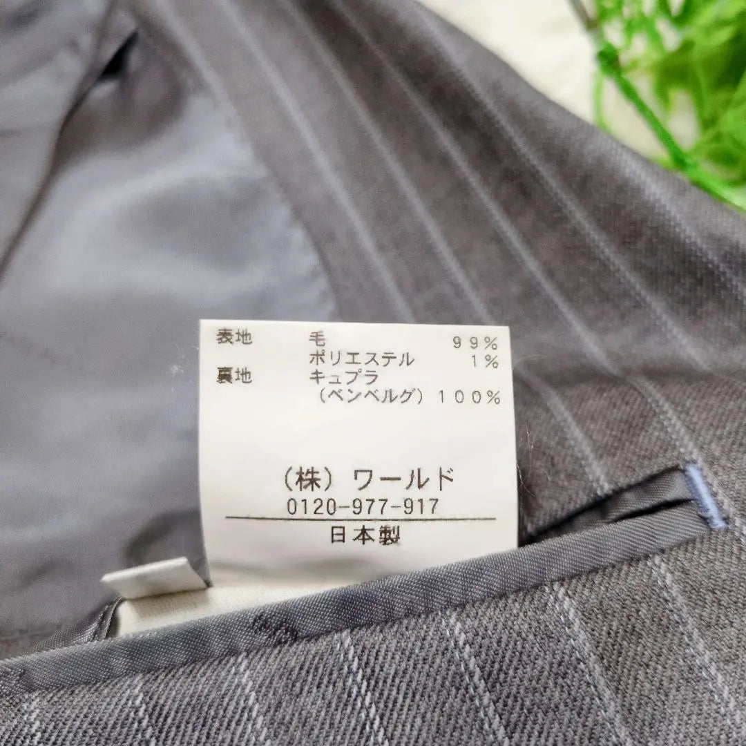 ■Extremely beautiful condition■Takeo Kikuchi suit set up Domel fabric gray