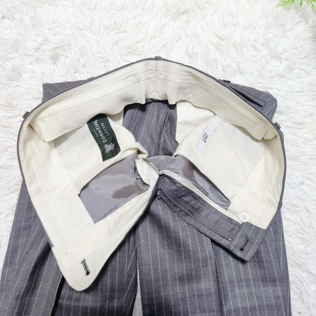 ■Excelente estado■Conjunto de traje Takeo Kikuchi en tela Domel gris