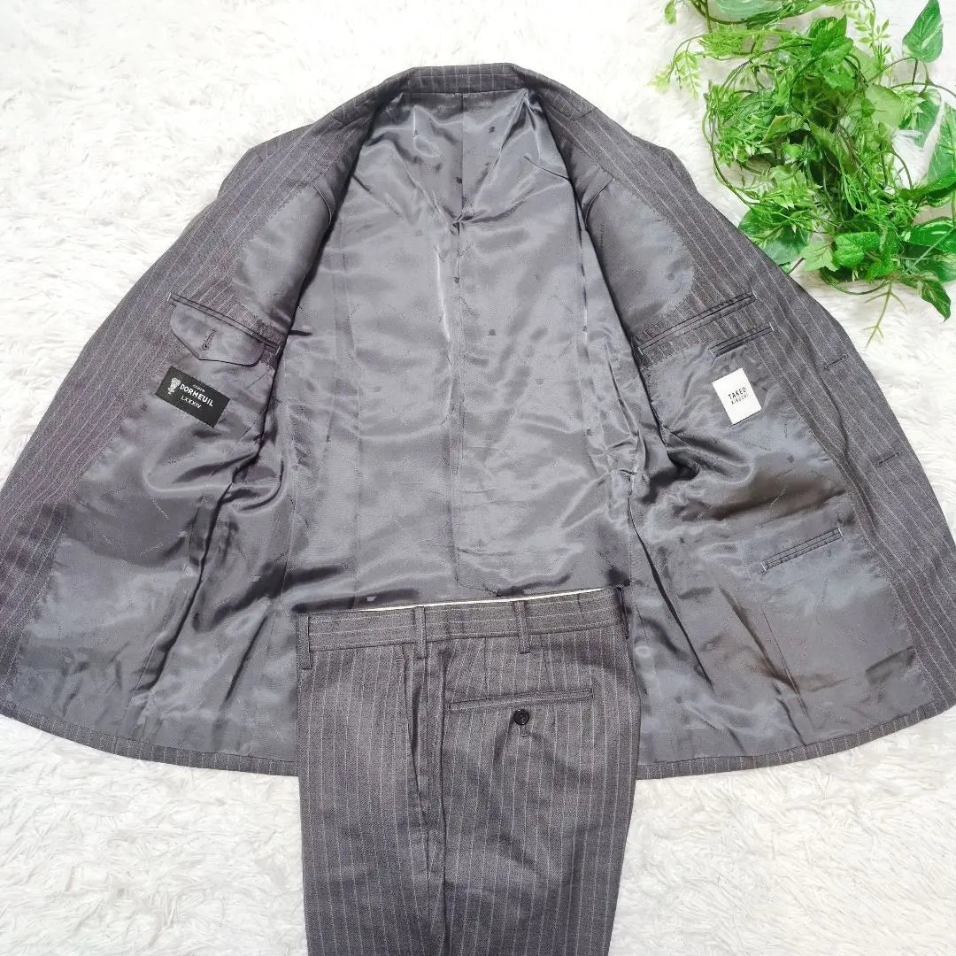 ■Extremely beautiful condition■Takeo Kikuchi suit set up Domel fabric gray