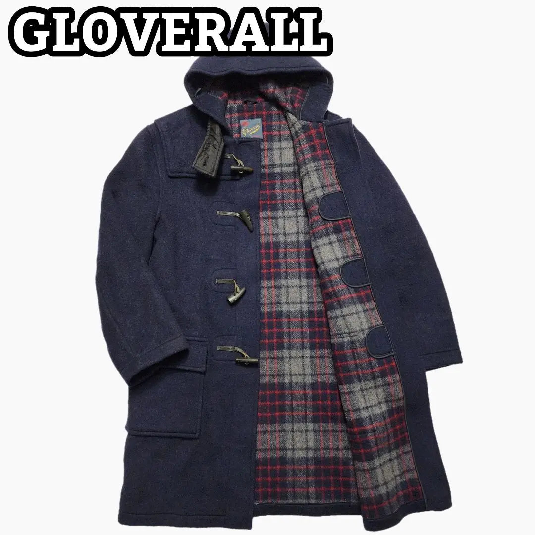 Glover All Duffel Coat US36 S Navy Lining Check | グローバーオール ダッフルコート US36 S ネイビー 裏地チェック