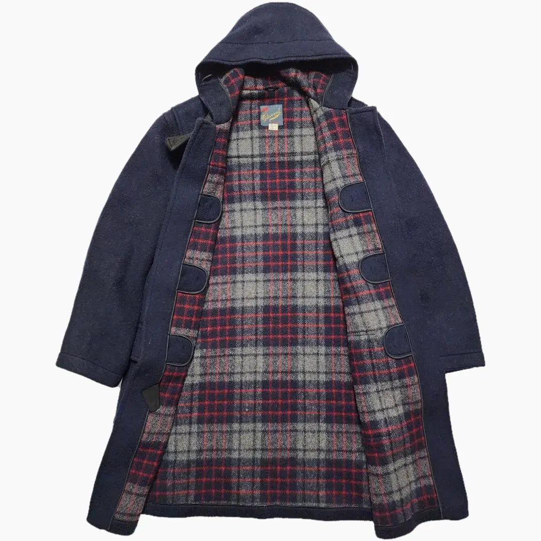 Glover All Duffel Coat US36 S Navy Lining Check | グローバーオール ダッフルコート US36 S ネイビー 裏地チェック