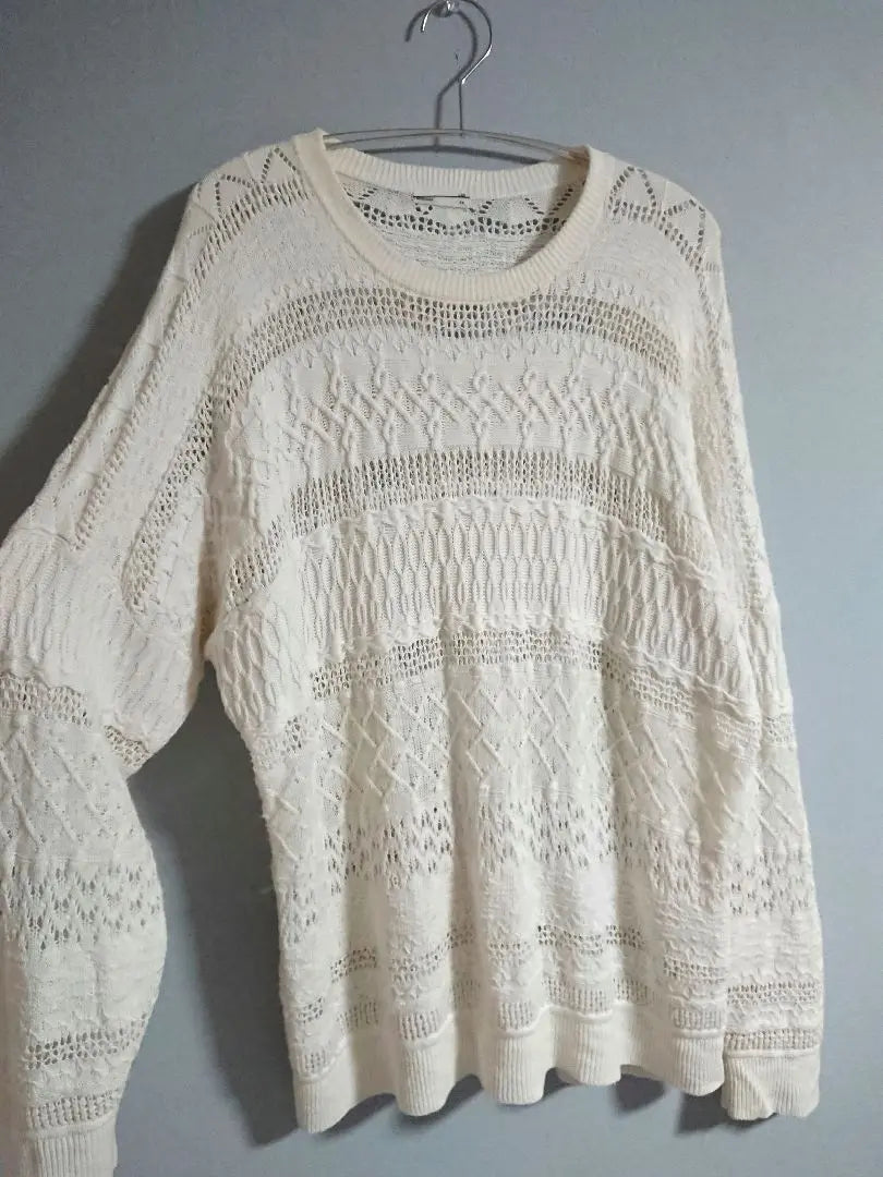 LAD MUSICIAN Crewneck Spring Knit Ivory