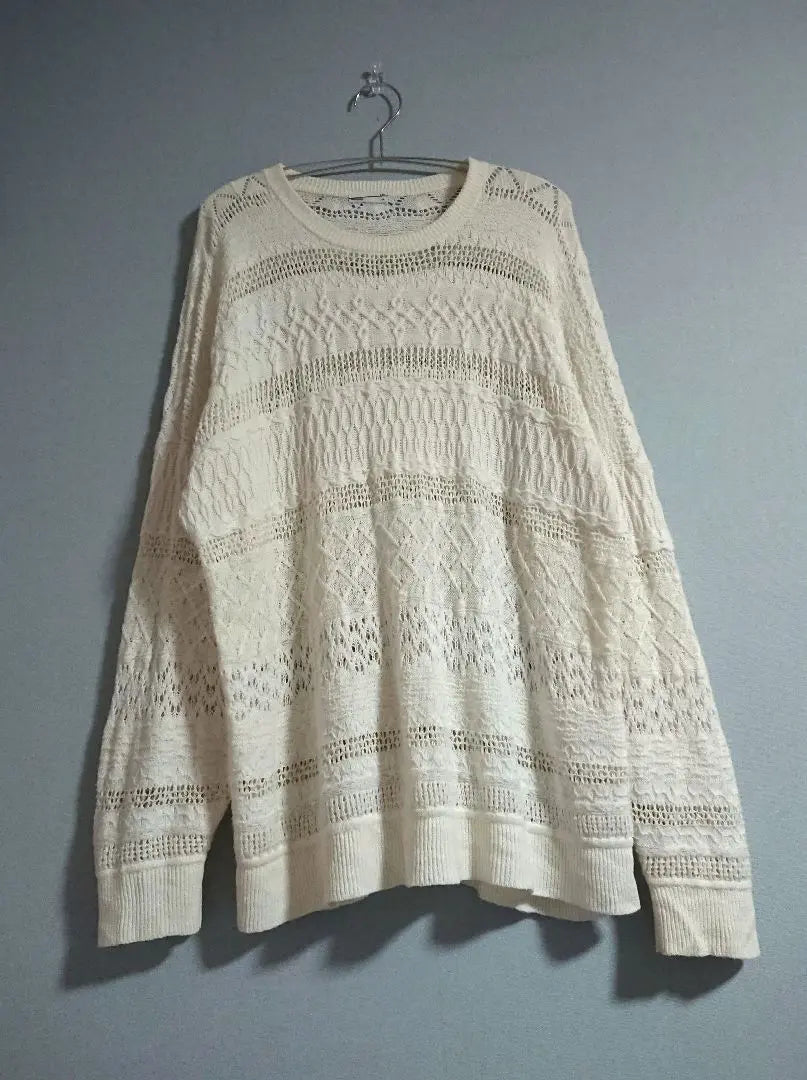 LAD MUSICIAN Crewneck Spring Knit Ivory