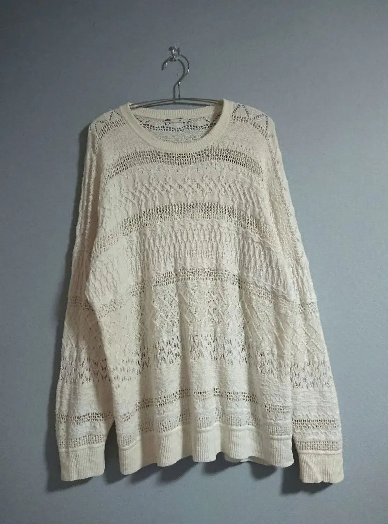 LAD MUSICIAN Crewneck Spring Knit Ivory