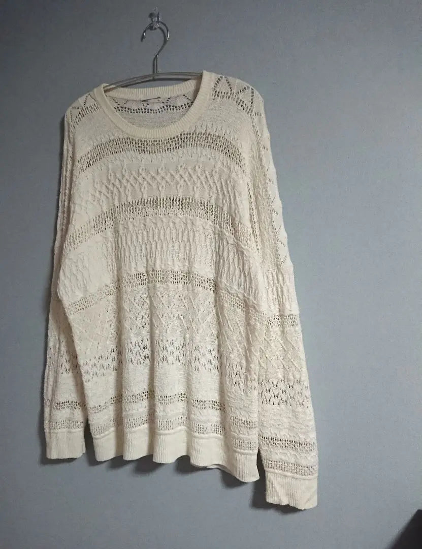 LAD MUSICIAN Crewneck Spring Knit Ivory