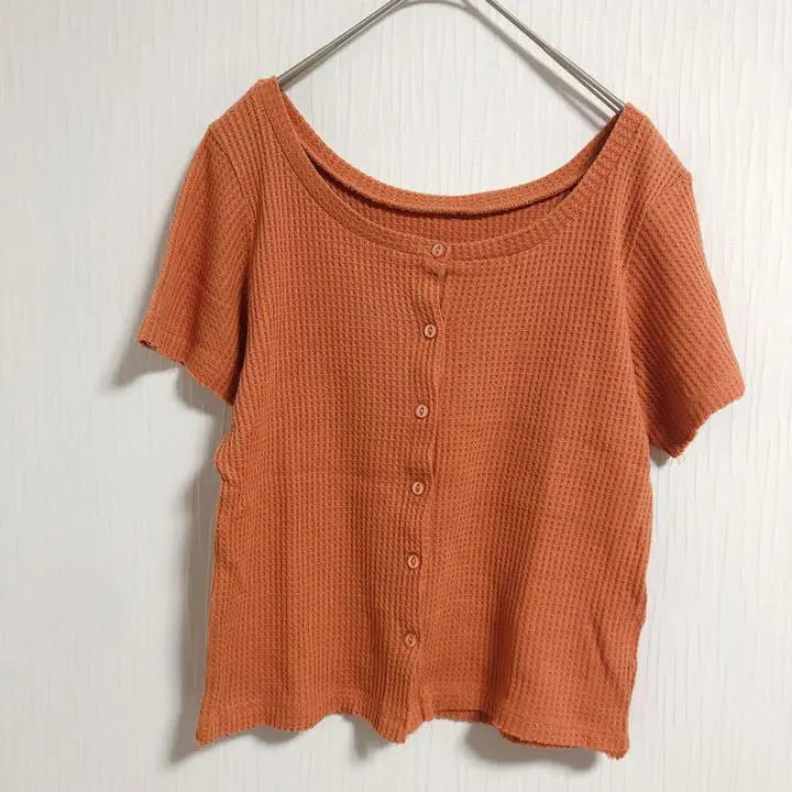 E-Hyphen World Gallery Piece Waffle Fabric Tops Terracotta