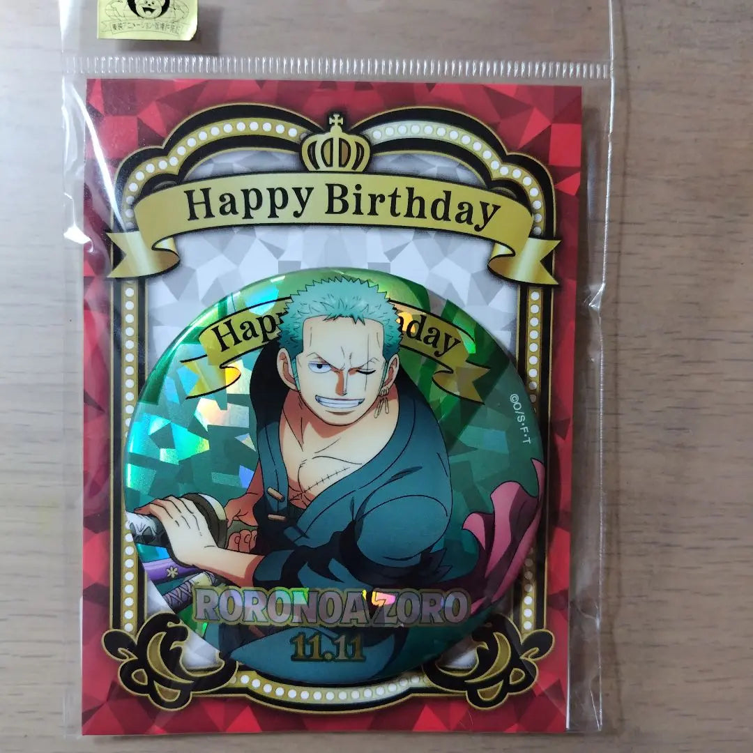 [New Zoro] One Piece Birthday Can Badge & Axta & Marimo Key Chain & Arrangement Book