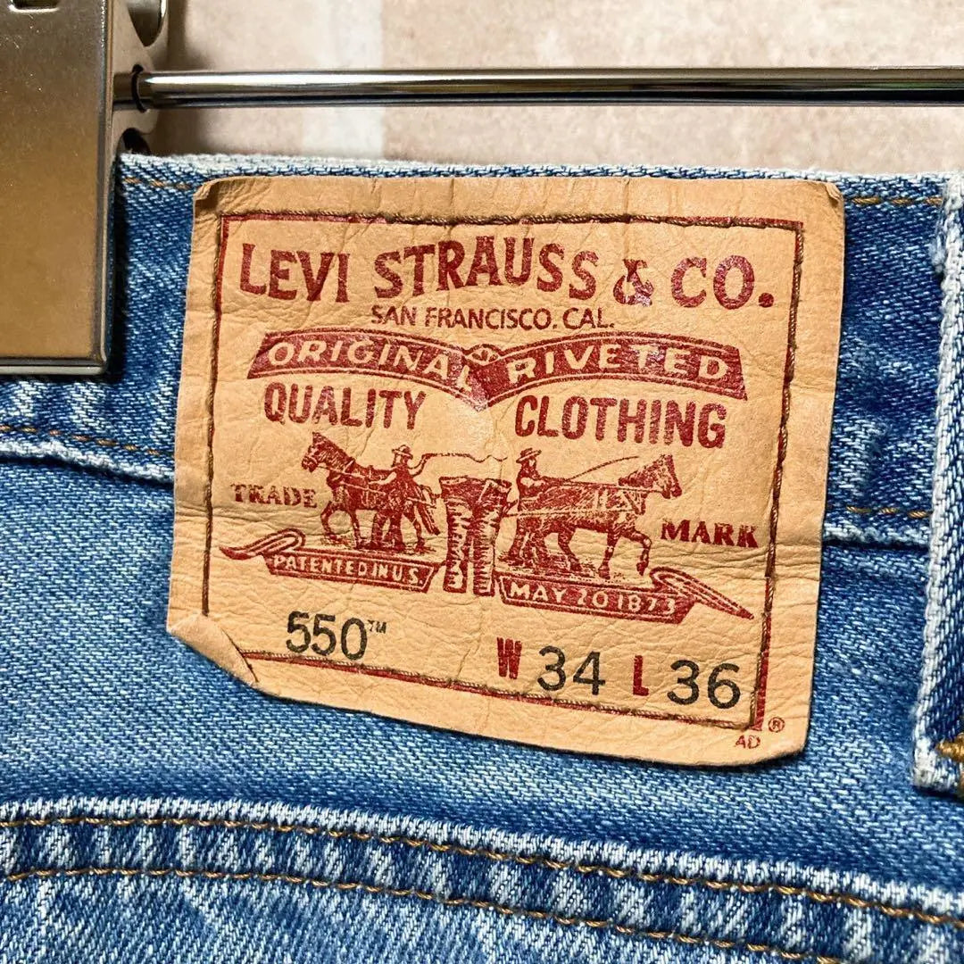 ☆Muy popular☆ Levi's 550☆Levi's☆Pantalones vaqueros☆Azul☆Cintura ajustada